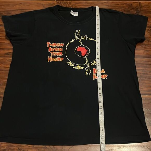 Y2K Bela Fleck Thrown Down Your Heart Black Graphic Shirt - Picture 6 of 7
